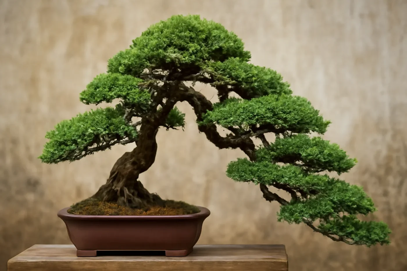 Cây cảnh thác đổ thế lượn sóng mềm mại uyển chuyển